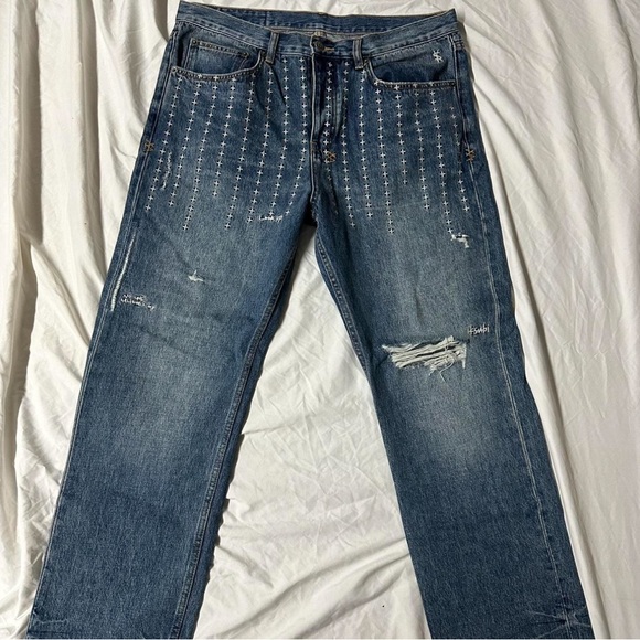 Ksubi AntiK Blue Distressed Men's Jeans